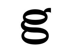 a black and white logo with the letter g in it's center, on a white background