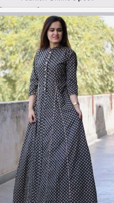 Frock Designs, Long Frock Designs, Long Frock, Long Kurti, Cotton Kurti Designs, Long Frocks, Modest Clothing, Blouse Design Models, Designer Dresses Indian