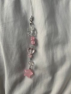 This is a handmade pink star charm keychain or phonecharm. It can have either a string attachment or a heart clasp attachment. Kawaii, Cute Pink Keychain, Pink Keychains, Star Keychain, Pink Keychain, Clay Keychain, Pink Charm, Merritt Island, Kawaii Phone Case