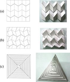 four dimensional shapes are shown in three different ways