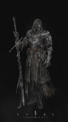 a character from the elder scrolls holding two swords