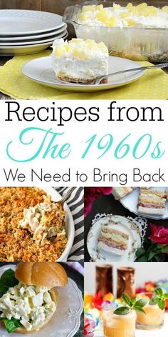 the cover of recipes from the 1960s's we need to bring back