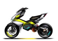 an artistic rendering of a futuristic motorcycle