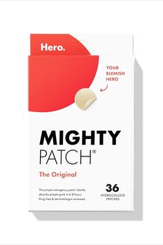 Mighty Patch Original from Hero Cosmetics - Hydrocolloid Acne Pimple Patch for Covering Zits and Blemishes, Spot Stickers for Face and Skin, Vegan-friendly and Not Tested on Animals (36 Count) Acne Pimple Patch, Mighty Patch, Get Some Sleep, Acne Patch, Pimples Overnight, Pimple Patch, Scent Booster, Lip Scrubs, Acne Spots