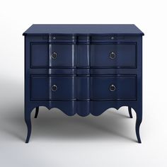 an image of a blue dresser on white background