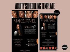 an advertise flyer for makeup salon