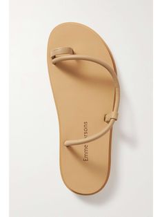 EMME PARSONS Bari Pool leather slides Emme Parsons, Pool Sandals, Heart Shoes, Leather Flip Flops, Slingback Shoes, Leather Slides, Bari, Brown Beige, Pool Slides