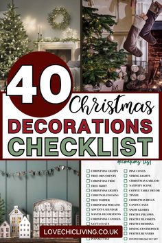 40 christmas decorations to checklist for your home