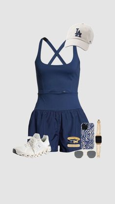 | tenis | old money | girly | blue | First Day School Outfits, Preppy Athleisure, First Day School, Athletic Clothes, Shoes And Accessories, Athleisure