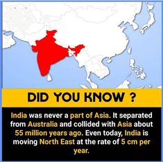 a map with the words did you know? and an image of india on it