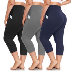 PRICES MAY VARY. 92% Polyester, 8% Spandex PLUS SIZE : We're experts at PLUS SIZE leggings, Our mission is to provide confidence to every plump woman. FULLSOFT leggings range sizes from XL to 4X-Large, wide range of sizes to suit different women’s shapes. Please select your actual size from the sizing chart before ordering. CAPRIS WITH FRONT POCKETS：FULLSOFT Womens leggings feature with two front pockets,our workout plus capri leggings helps to store your necessary items like phone, keys or card Stretch Capris For Outdoor Activities, Plus Size Leggings, Capri Leggings, Special Features, High Waisted Leggings, Yoga Pants, Active Wear For Women, Women's Leggings, Capri