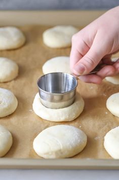 the dough is being made and ready to go into the oven