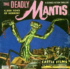 the deadly mantis comic book cover with an image of a creepy creature holding up his hands