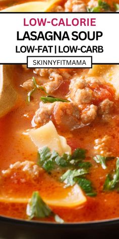 Low Calorie Lasagna Soup - Skinny Fit Mama