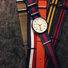 Timex Weekender + Weird.H Nato Strap weirdh.com Timex Weekender, Nato Strap Watches, Timex Watches, Concert Fashion, Todd Snyder, Nato Strap, Crossbow, Mens Spring, Dive Watches