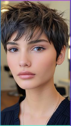 Minnie Faye Rayment on Instagram: \ Cuts For Round Faces, Pixie Cut Round Face, Layered Pixie Cut, Classic Pixie, Haircuts For Round Faces, Layered Pixie, Choppy Bangs, Short Hair Images, Stunning Hairstyles