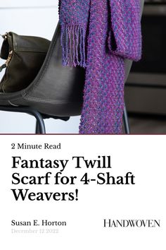 Download this PDF of Nancy Peck’s scarf pattern written for 4-shaft looms. Weaving Scarf Pattern, Woven Scarf Pattern, Handwoven Scarf Pattern, Rosepath Weaving Draft, Weaving Drafts 4 Shaft Patterns, Overshot Weaving Drafts 4 Shaft, Weaving Loom Diy