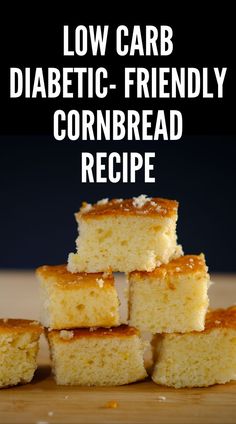 Easy recipe for great tasting Diabetic-Friendly Cornbread. Pair it with Chilli or stew... Oh Yum! Low Carb Cornbread Recipe, Low Carb Meals For Diabetics, Low Carb Cornbread, Healthy Recipes For Diabetics, Cornbread Muffins, Boiled Egg Diet Plan, Cornbread Recipe, Best Low Carb Recipes, Corn Muffins