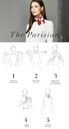 Scarf Styling, Tie A Scarf, Style Parisienne, Silk Scarf Style, Mode Tips, Wear A Scarf