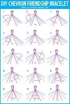 how to make chevron friends bracelets with instructions on how to tie them together