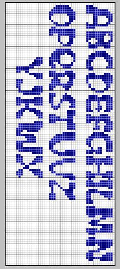 a cross stitch pattern with words and numbers in blue on white paper, as well as the