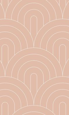 an art deco style wallpaper with circles and lines in pink, beige and white