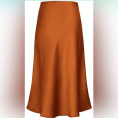 Burnt Orange Midi Skirt Medium Nwot Orange Fitted Cotton Skirt, Orange Lined Midi Skirt, Orange Relaxed Full Skirt, Orange Relaxed Lined Skirt, Burnt Orange Skirt, Orange Midi Skirt, Midi Skirt Fall, Orange Autumn, Skirt Medium