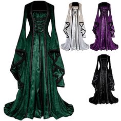 Hemline / Train:Long Length; Season:All Seasons; Gender:Women's; What's in the box:Dress; Types:Prom Dress; Holiday:Halloween,Carnival,Masquerade; Style:Retro Vintage,Medieval,Renaissance; Occasion:Ren Faire,LARP,Party; Material:Velvet; Age Group:Adults'; Characters:Pirate,Viking,Gentlewoman,Noblewoman; Cosplay Works:Valhalla; Sleeve Type:Flare Cuff Sleeve; Listing Date:08/31/2023; Clothing Length:null; Bust:null; Shoulder Width:null Ren Faire Dress, Vampire Dress, Vestidos Retro, Womens Cosplay, Viking Woman, Medieval Costume, Medieval Dress, Dress Halloween Costume, Vestidos Vintage