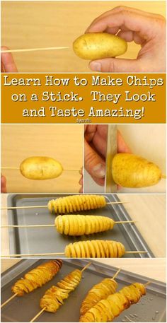 how to make chips on a stick they look and taste amazing - step by step instructions