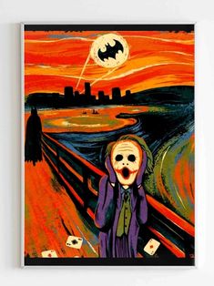 an ipad case with a painting of a person wearing a mask and holding a bat