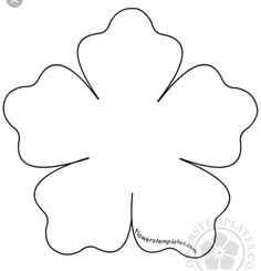 a four leaf clover cut out into the shape of a flower with leaves on each side