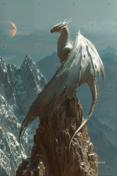 Dragon Aesthetic, Beautiful Dragon, White Dragon, Fantasy Creatures Art