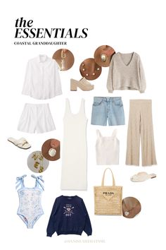 Coastal Easter Outfit, Grandmillenial Capsule Wardrobe, Hampton Beach Outfit, Coastal Daughter Outfits, Coastal Granddaughter Wardrobe, Newport Summer Outfits, Italy Outfits Early Spring, Hamptons Weekend Outfits, Coastal Granddaughter Shein Finds