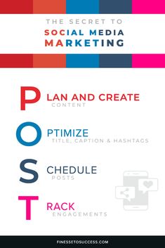 the social media marketing poster with different colors and font options, including post - it notes