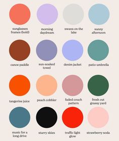 the color scheme for different shades of paint