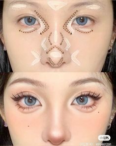 小红书 | xiaohongshu | douyin makeup | nose countor inspo Membentuk Alis, Asian Makeup Tutorials, Anime Eye Makeup, Mekap Mata, Nose Makeup, Makeup Tip, Simple Makeup Tips, Cute Eye Makeup, Anime Makeup