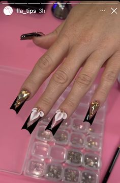 Flare Nails, Classic Nails, French Acrylic Nails, Acrylic Nails Coffin, Nail Supply, Bling Acrylic Nails