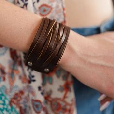 Boho Braided Leather Wide Wrap Adjustable Snap Cuff Bracelet Brown Unveil Your Inner Bohemian Spirit With This Braided Leather Cuff Bracelet That Comes With An Adjustable Clasp For A Perfect Fit. The Intricate Design Adds A Touch Of Elegance To Your Wrist, Making It A Versatile Piece That Can Be Worn On Various Occasions. The Adjustable Clasp Ensures That The Bracelet Stays Secure, Allowing You To Go About Your Day With Confidence. This Bracelet Is More Than Just An Accessory; It's A Statement O Leather Bracelets Diy, Fantasy Ocs, Greaser Girl, Diy Leather Bracelet, Leather Cuff Bracelet, Boho Braids, Clothes Shopping, Leather Bracelets, Leather Cuffs Bracelet