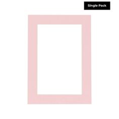 a pink square frame with the words single pack in black and white on top of it