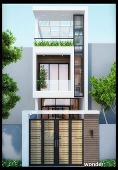 this is an image of a modern style house in the philippines with balconyes and balconies