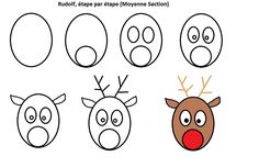 how to draw rudolph the reindeer with easy step by step instructions for kids and beginners