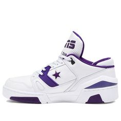 Converse ERX-260 Low 'White Court Purple' 165910C (SNKR/Retro/Unisex/Basketball) White High-top Throwback Skate Shoes, White Throwback High-top Skate Shoes, Retro White High-top Sneakers For Sports, Converse White Skate Shoes With Boost Midsole, Retro White Basketball Shoes With Boost Midsole, Throwback White High-top Basketball Sneakers, Converse High-top White Basketball Shoes, White Throwback High-top Basketball Sneakers, Converse White High-top Basketball Shoes