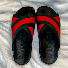 Men Gucci Slides Size 6 ..Worn With Love !!! Gucci Slides, Gucci Shoes, Shoes Men, Flip Flop Sandals, With Love, Flip Flops, Shoes Sandals, Slides, Shoes Mens