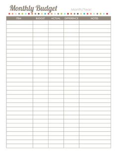 monthly home budget spreadsheet Budget Sheet Template, Labels Printables Free Templates, Free Budget Printables, Printable Label Templates, Budget Worksheet, Budget Sheet