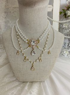 Attention: This price includes a necklace only, others are not included. Princess Jewelry, Party Necklace, Funky Jewelry, Fancy Jewelry, Victorian Jewelry, Fantasy Jewelry, Creative Jewelry, Girly Jewelry