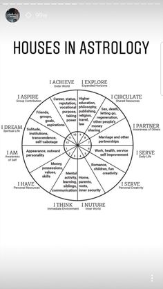 a wheel diagram with the words houses in astrology written on it, and an image of