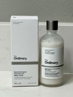 Milky Saccharomyces Ferment Toner by The Ordinary Brand. #skincarecommunity #newskincareproduct #skincaretoner #skintoner #skincareessentials The Ordinary Milky Toner, Ordinary Toner, Milky Toner, Haut Routine, Skincare Products Photography, Skin Care Toner Products, Exfoliating Toner, Glowing Skincare, Pretty Skin