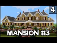 a large house with lots of windows and plants in front of it that says mansion 3