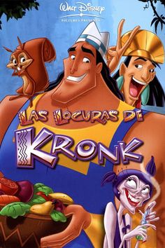 kronks and the new crow poster from disney's animated movie, which features characters