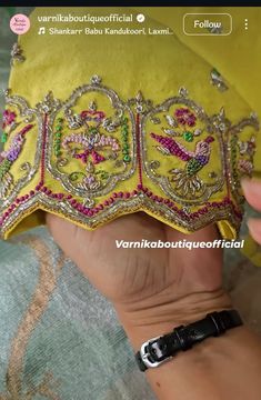 Pattu Saree Blouse Designs, New Blouse Designs, Hand Work Blouse, Blouse Designs Silk, Unique Blouse Designs, Hand Work Blouse Design, Blouse Hand Designs, Unique Blouse, Embroidered Blouse Designs